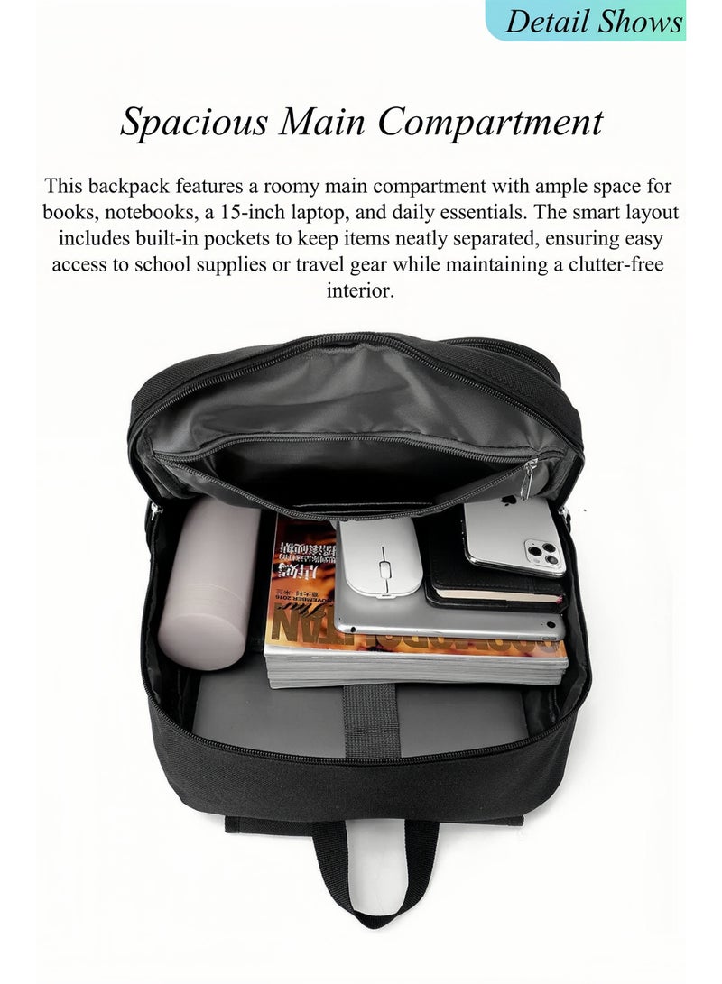 Laptop Backpack for School Boys, 15 Waterproof Travel Backpack, College Backpack, Casual Daypack Kids Book Bag for Teens Girls Students - Image 3